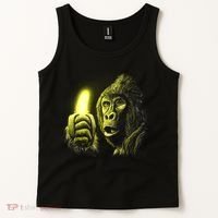 Neon Gorilla Holding Banana Tank Top thumb 2