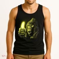 Neon Gorilla Holding Banana Tank Top thumb 3