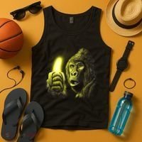 Neon Gorilla Holding Banana Tank Top thumb 4