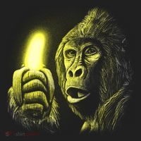 Neon Gorilla Holding Banana Golf Towel thumb 3