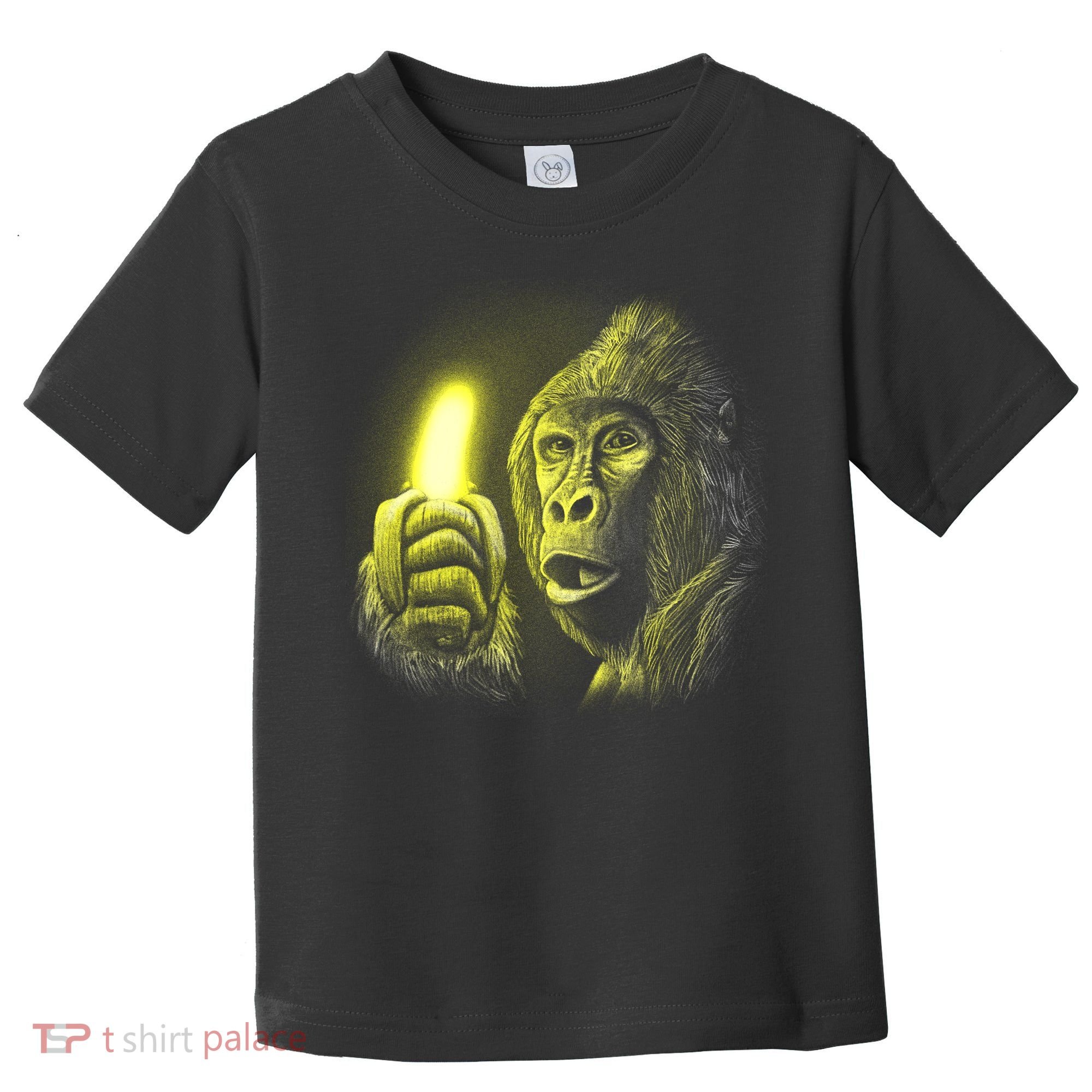 Neon Gorilla Holding Banana Toddler T-Shirt
