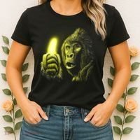 Neon Gorilla Holding Banana Women's T-Shirt thumb 2