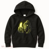 Neon Gorilla Holding Banana Kids Hoodie thumb 0