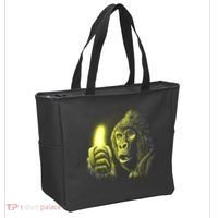 Neon Gorilla Holding Banana Tote Bag thumb 2