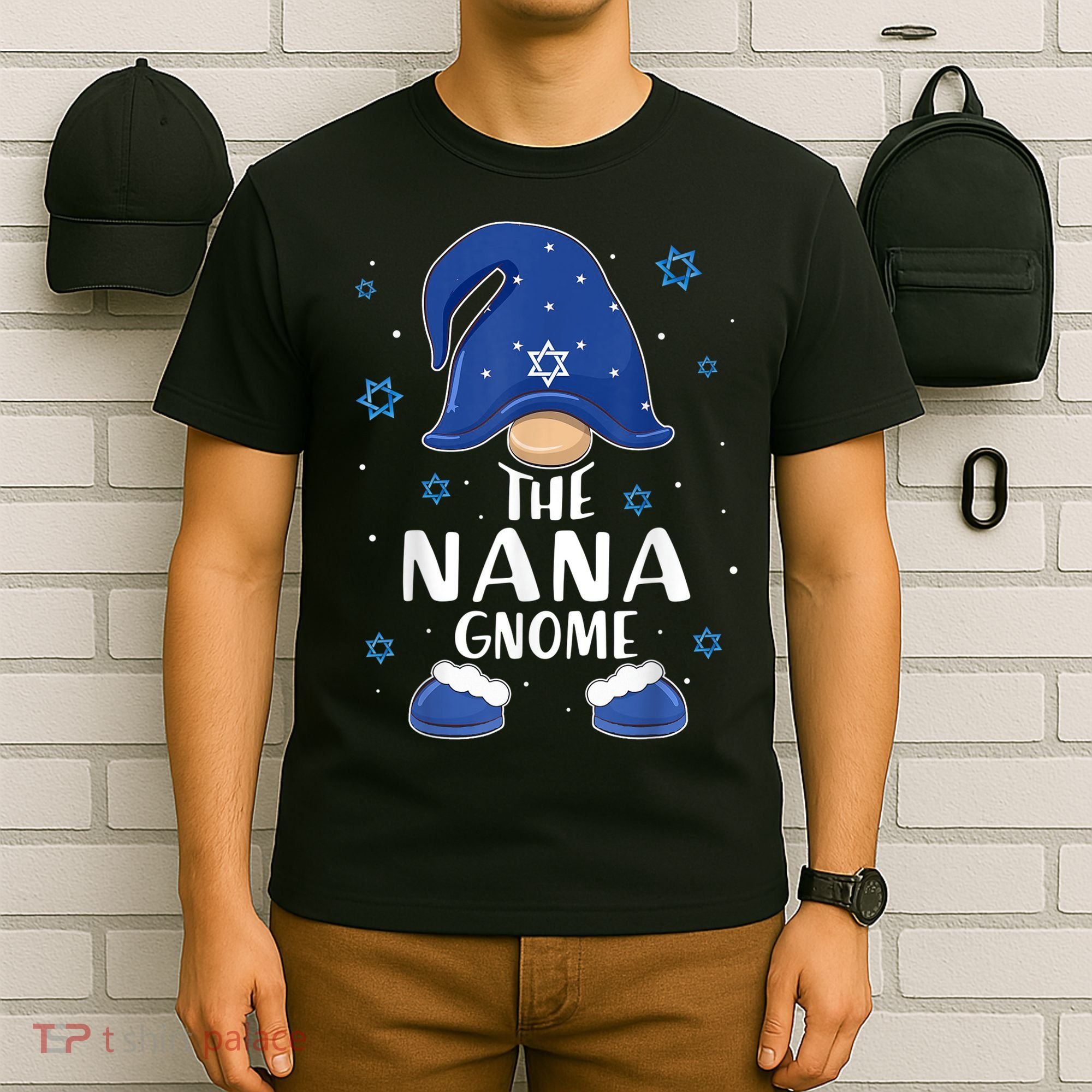 Nana Gnome Hanukkah Jewish Pajama Matching Family T-Shirt