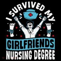 Nurse Graduation I Survived My Girlfriends Nursing Degree Coffee Mug thumb 5