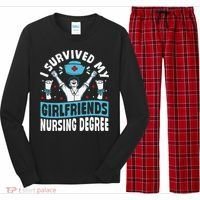 Nurse Graduation I Survived My Girlfriends Nursing Degree Long Sleeve Pajama Set thumb 0