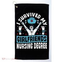 Nurse Graduation I Survived My Girlfriends Nursing Degree Golf Towel thumb 0