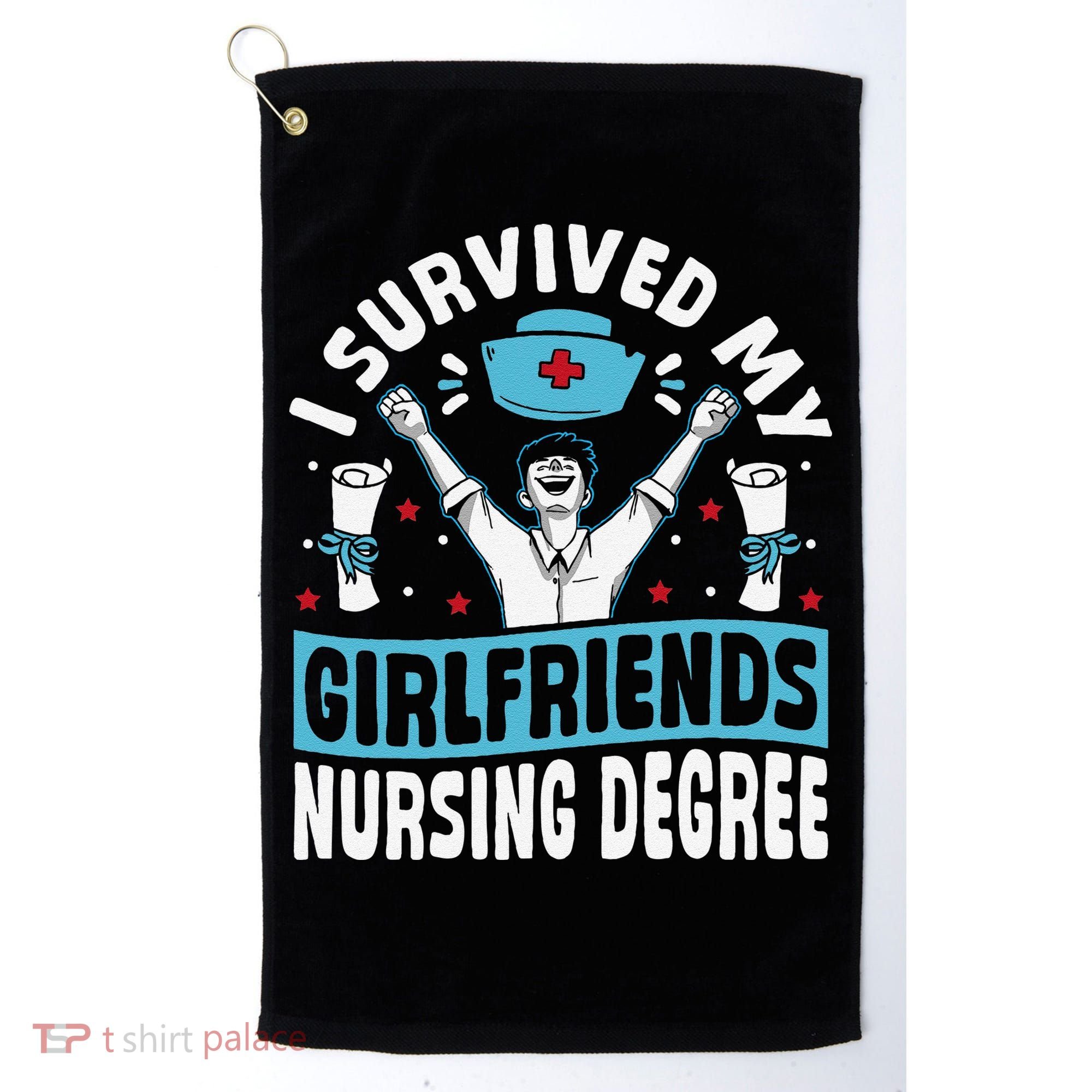 Nurse Graduation I Survived My Girlfriends Nursing Degree Golf Towel