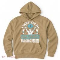 Nurse Graduation I Survived My Girlfriends Nursing Degree Hoodie thumb 0