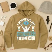 Nurse Graduation I Survived My Girlfriends Nursing Degree Hoodie thumb 3
