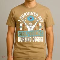 Nurse Graduation I Survived My Girlfriends Nursing Degree T-Shirt thumb 3