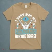 Nurse Graduation I Survived My Girlfriends Nursing Degree T-Shirt thumb 5