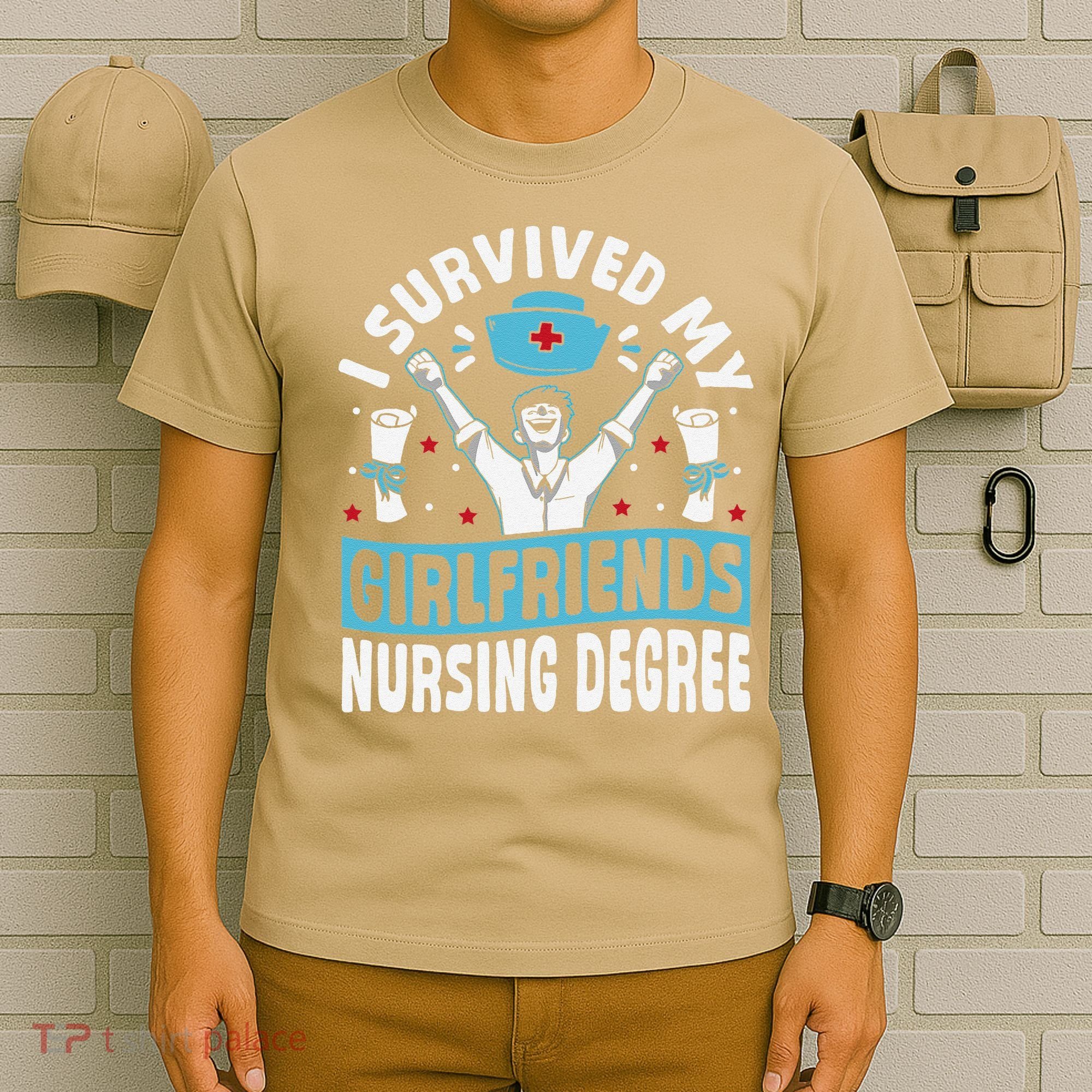 Nurse Graduation I Survived My Girlfriends Nursing Degree T-Shirt
