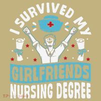 Nurse Graduation I Survived My Girlfriends Nursing Degree Mousepad thumb 1