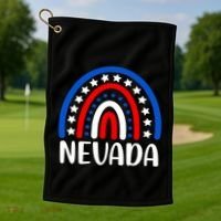 Nevada Gift I Love Nevada Usa Gift Golf Towel thumb 1