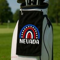 Nevada Gift I Love Nevada Usa Gift Golf Towel thumb 2