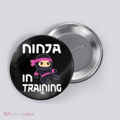 Ninja Girl In Training Button