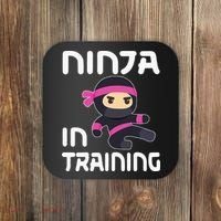Ninja Girl In Training Coaster thumb 0