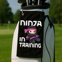 Ninja Girl In Training Golf Towel thumb 2