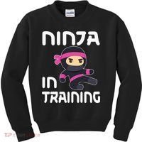 Ninja Girl In Training Kids Sweatshirt thumb 0