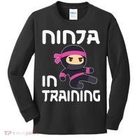 Ninja Girl In Training Kids Long Sleeve Shirt thumb 0