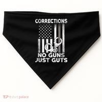 No Guns Just Guts Corrections Officer USA-Made Doggie Bandana thumb 0