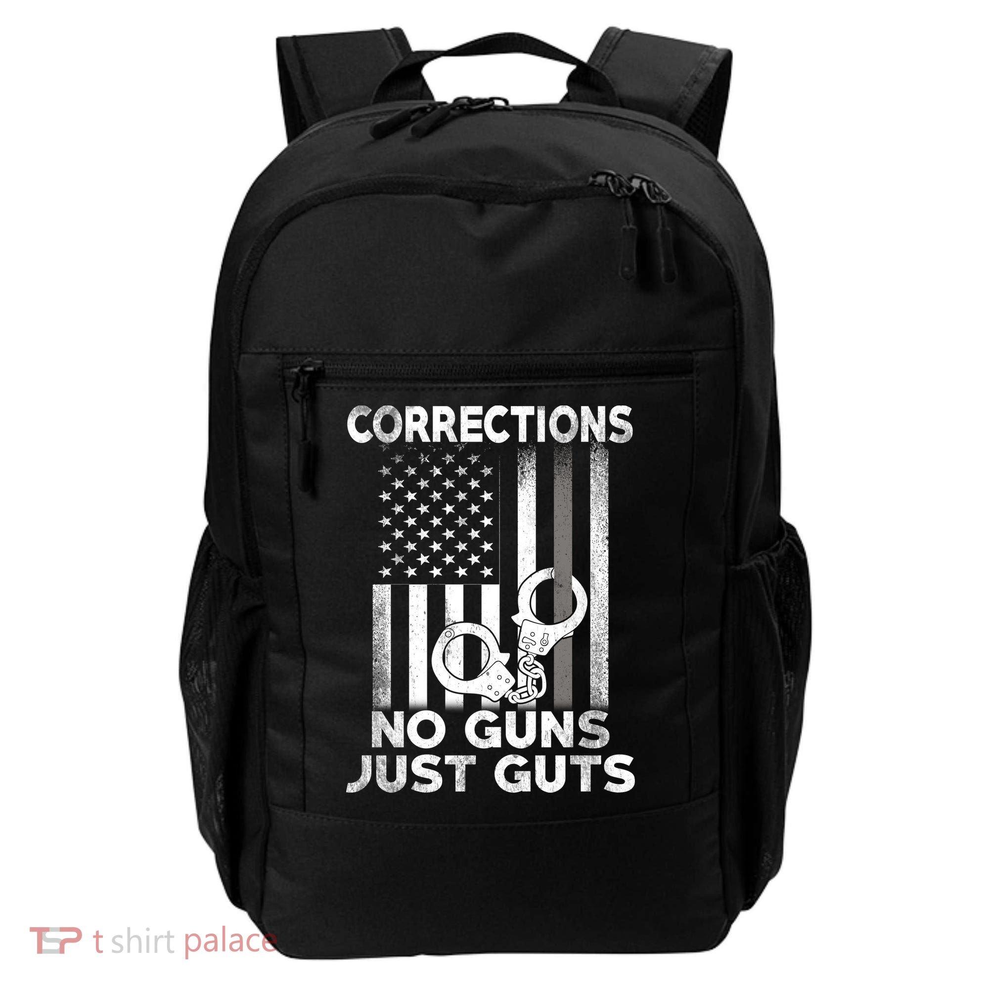 No Guns Just Guts Corrections Officer Backpack