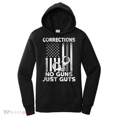No Guns Just Guts Corrections Officer Women's Hoodie