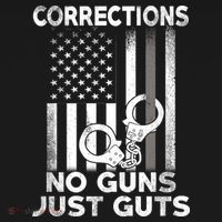 No Guns Just Guts Corrections Officer Mousepad thumb 1