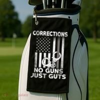 No Guns Just Guts Corrections Officer Golf Towel thumb 2