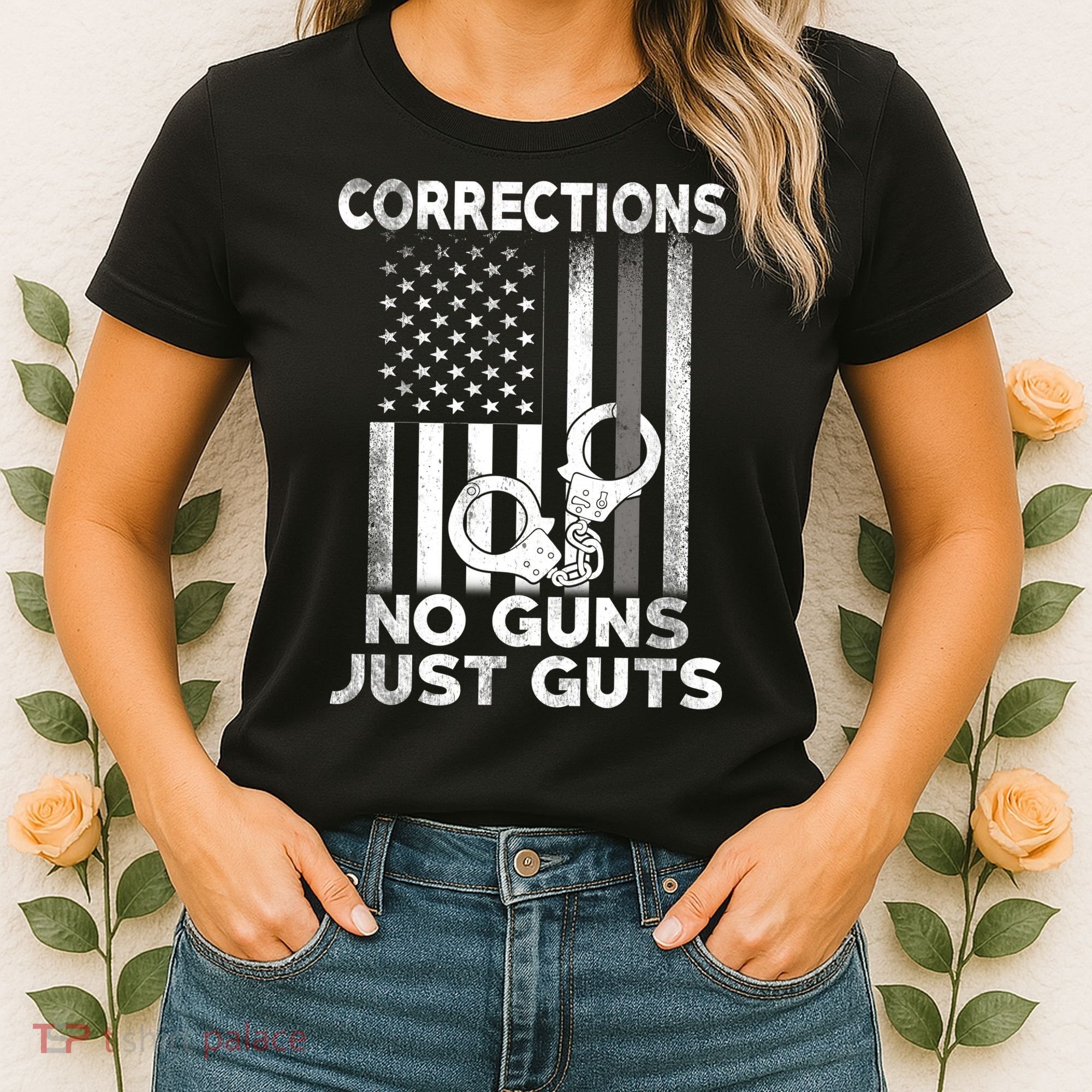 No Guns Just Guts Corrections Officer Women's T-Shirt