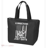 No Guns Just Guts Corrections Officer Tote Bag thumb 3