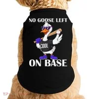 No Goose Left On Base Cool Baseball Fun Doggie Tank thumb 0