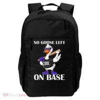 No Goose Left On Base Cool Baseball Fun Backpack thumb 0