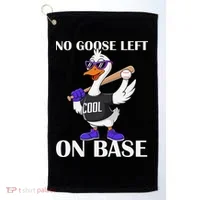 No Goose Left On Base Cool Baseball Fun Golf Towel thumb 0