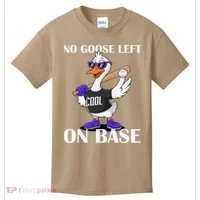 No Goose Left On Base Cool Baseball Fun Kids T-Shirt thumb 0