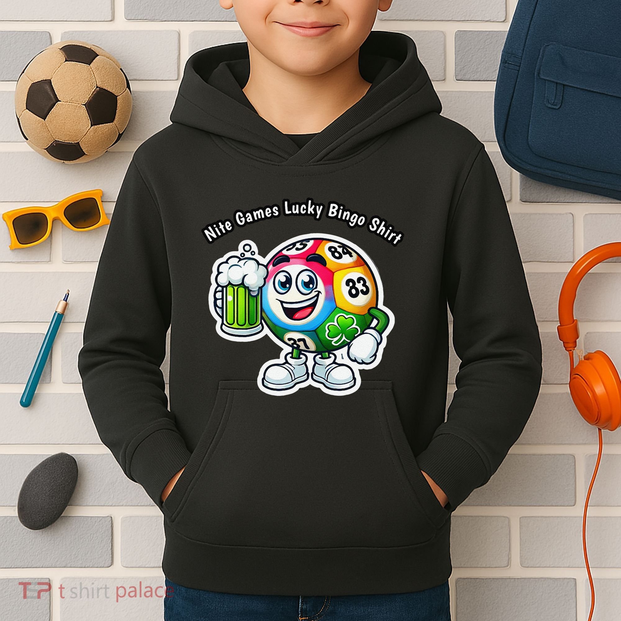 Nite Games Lucky Bingo Kids Hoodie