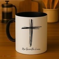 No Greater Love Cross Christian Easter Gift Coffee Mug thumb 4