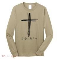 No Greater Love Cross Christian Easter Gift Long Sleeve Shirt thumb 0