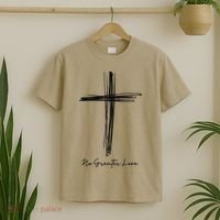 No Greater Love Cross Christian Easter Gift T-Shirt thumb 2