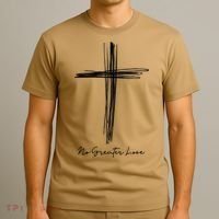 No Greater Love Cross Christian Easter Gift T-Shirt thumb 3