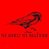 No God No Ni Dieu Ni Maitre Retro Crow Bird Santa Hat thumb 1
