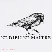 No God No Ni Dieu Ni Maitre Retro Crow Bird T-Shirt thumb 7