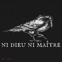 No God No  Ni Dieu Ni Maitre Retro Crow Bird Sweatshirt thumb 3