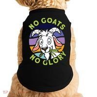 No Goats No Glory Goat Retro Goats Farmer Doggie Tank thumb 0
