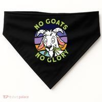 No Goats No Glory Goat Retro Goats Farmer USA-Made Doggie Bandana thumb 0