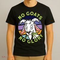 No Goats No Glory Goat Retro Goats Farmer T-Shirt thumb 3