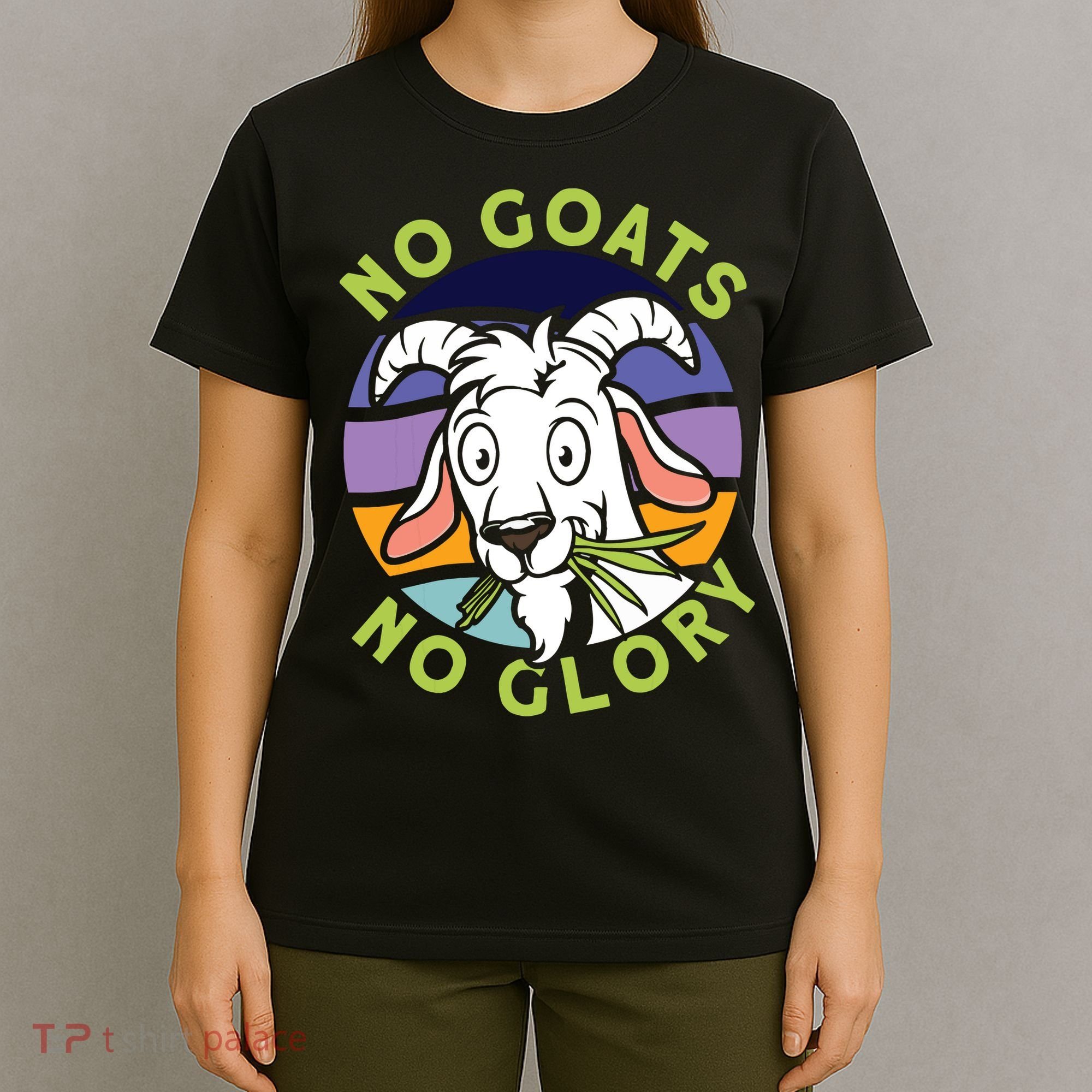 No Goats No Glory Goat Retro Goats Farmer T-Shirt