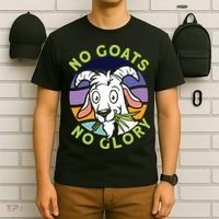 No Goats No Glory Goat Retro Goats Farmer T-Shirt thumb 6